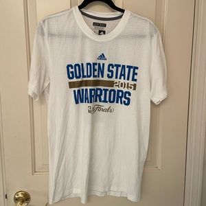 Adidas Warriors Klay Thompson NBA 2015 Finals Warm Up Shirt (size L) | Vintage
